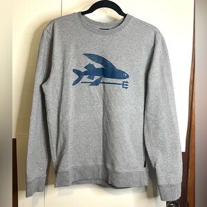 Patagonia Men’s Size S Gray Flying Fish Midweight Sweatshirt